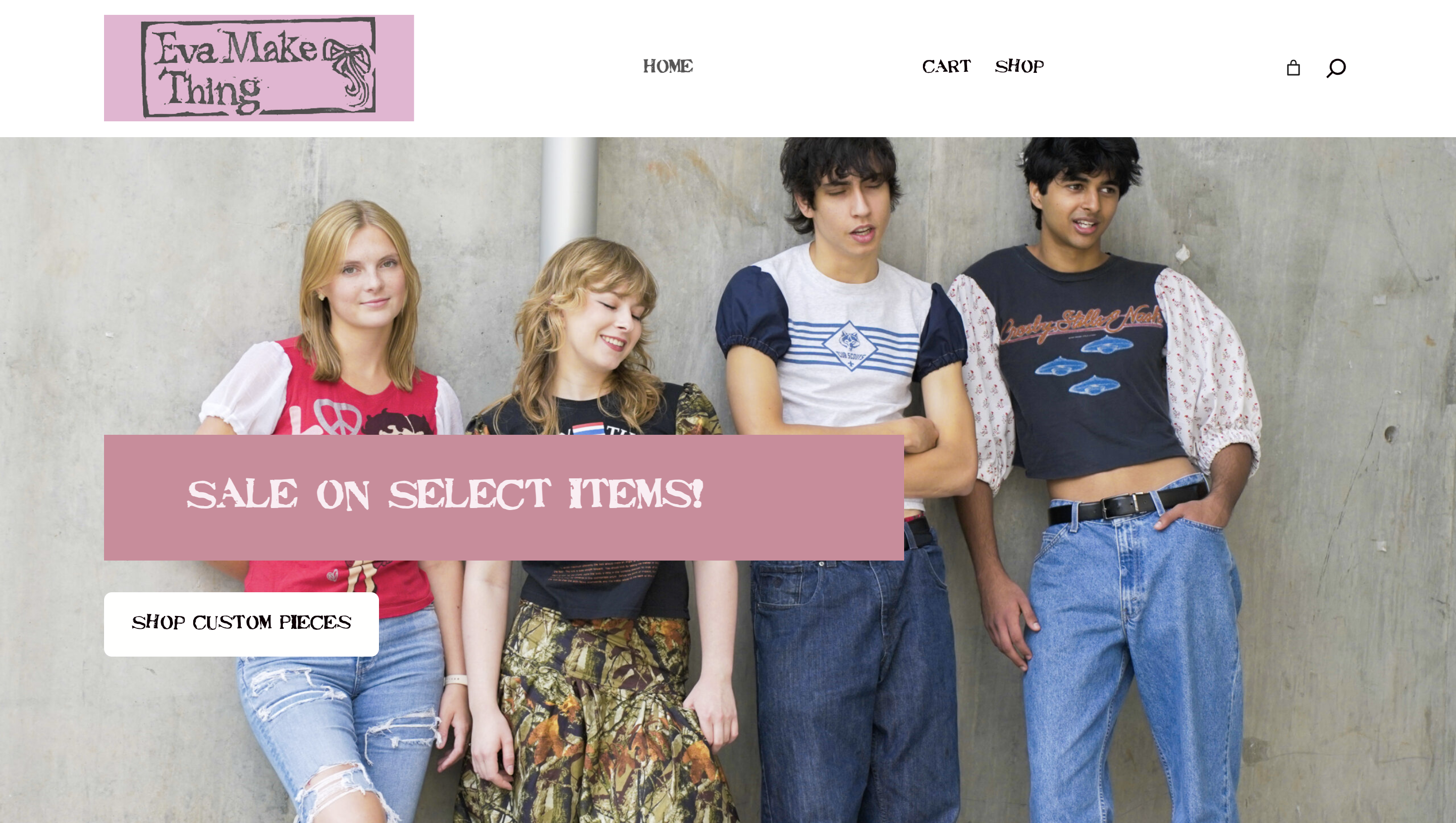 WordPress Commerce Site- Eva Make Thing Shop Redesign